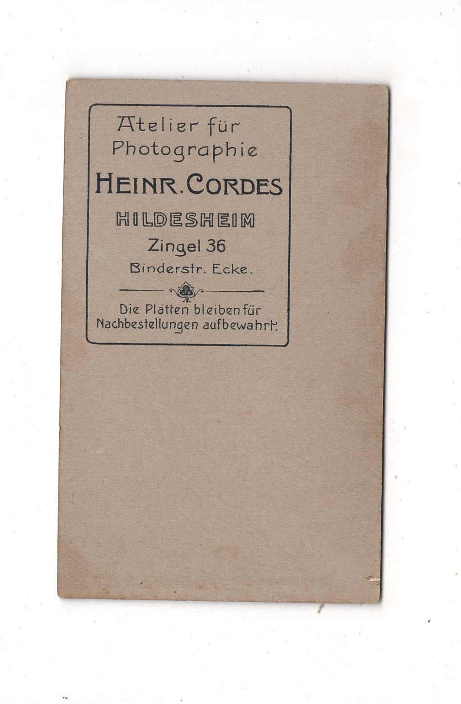 Fotografie Feine Dame - Hildesheim 1900er / CDV L1-29