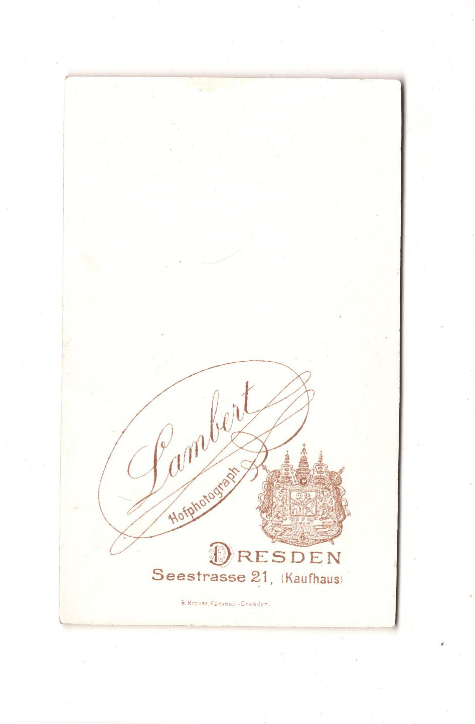 Fotografie Damenportrait - Dresden 1890er / CDV C1-08