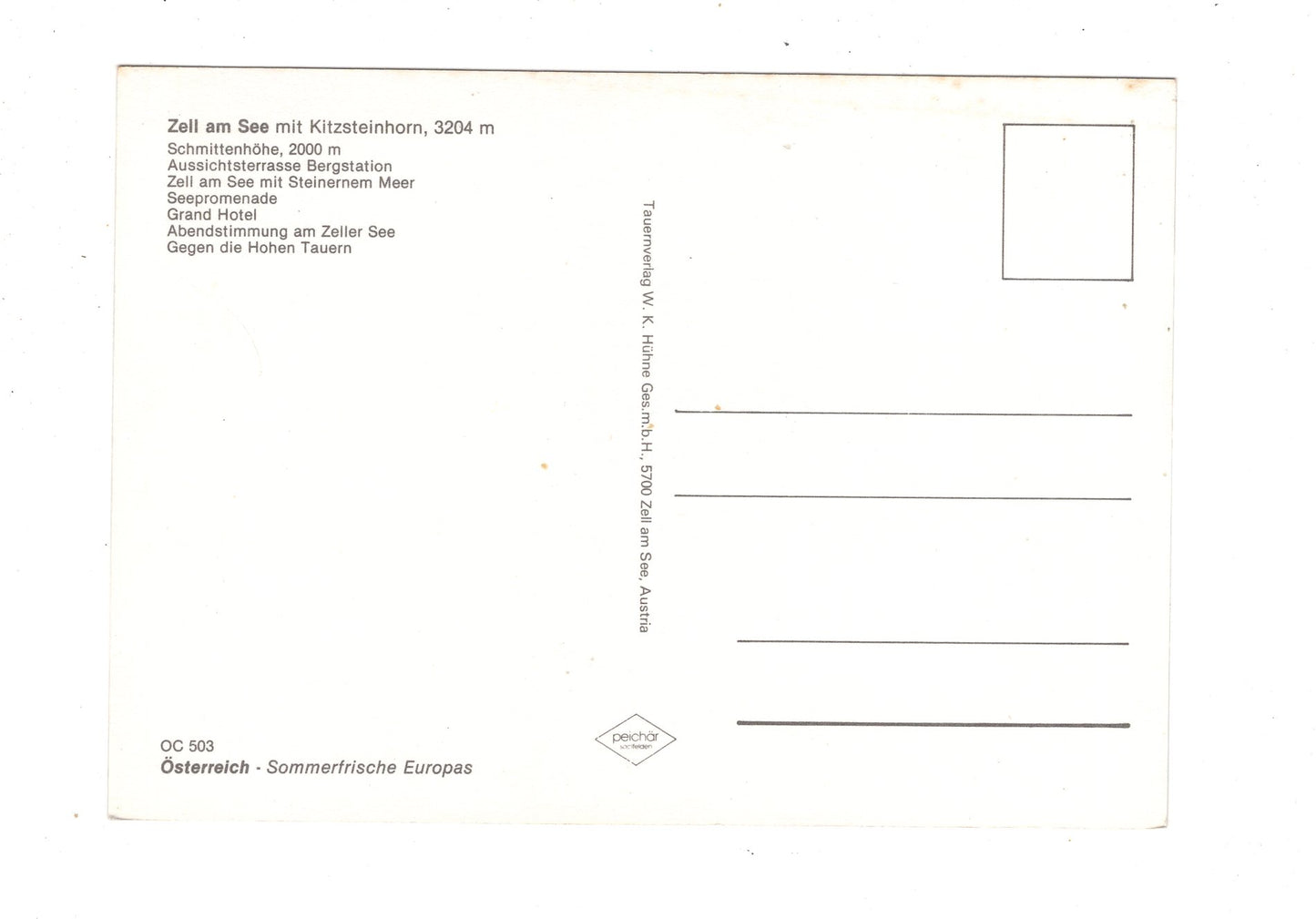 Ansichtskarte Zell am See / Österreich / N1-69