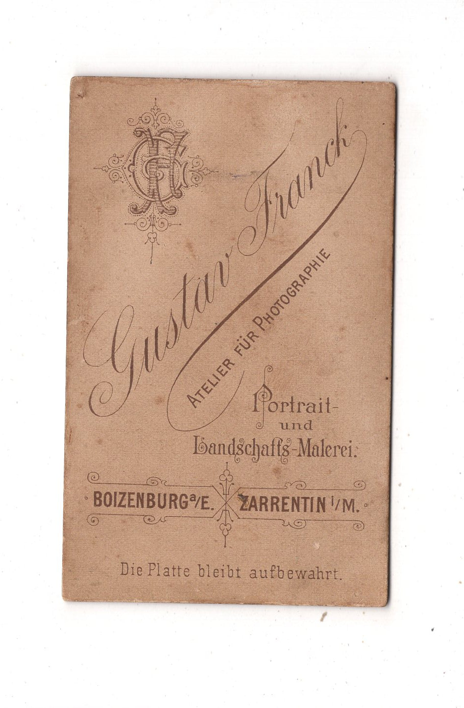 Fotografie Niedliches kleines Kind - Boizenburg & Zarrentin 1890er / CDV M1-31