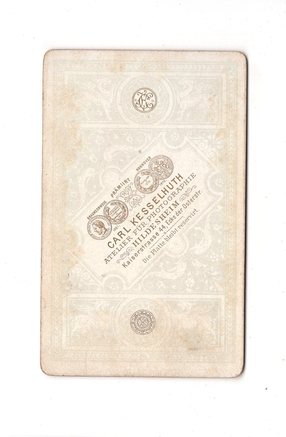 Fotografie Damenportrait - Hildesheim 1880er / CDV C1-08