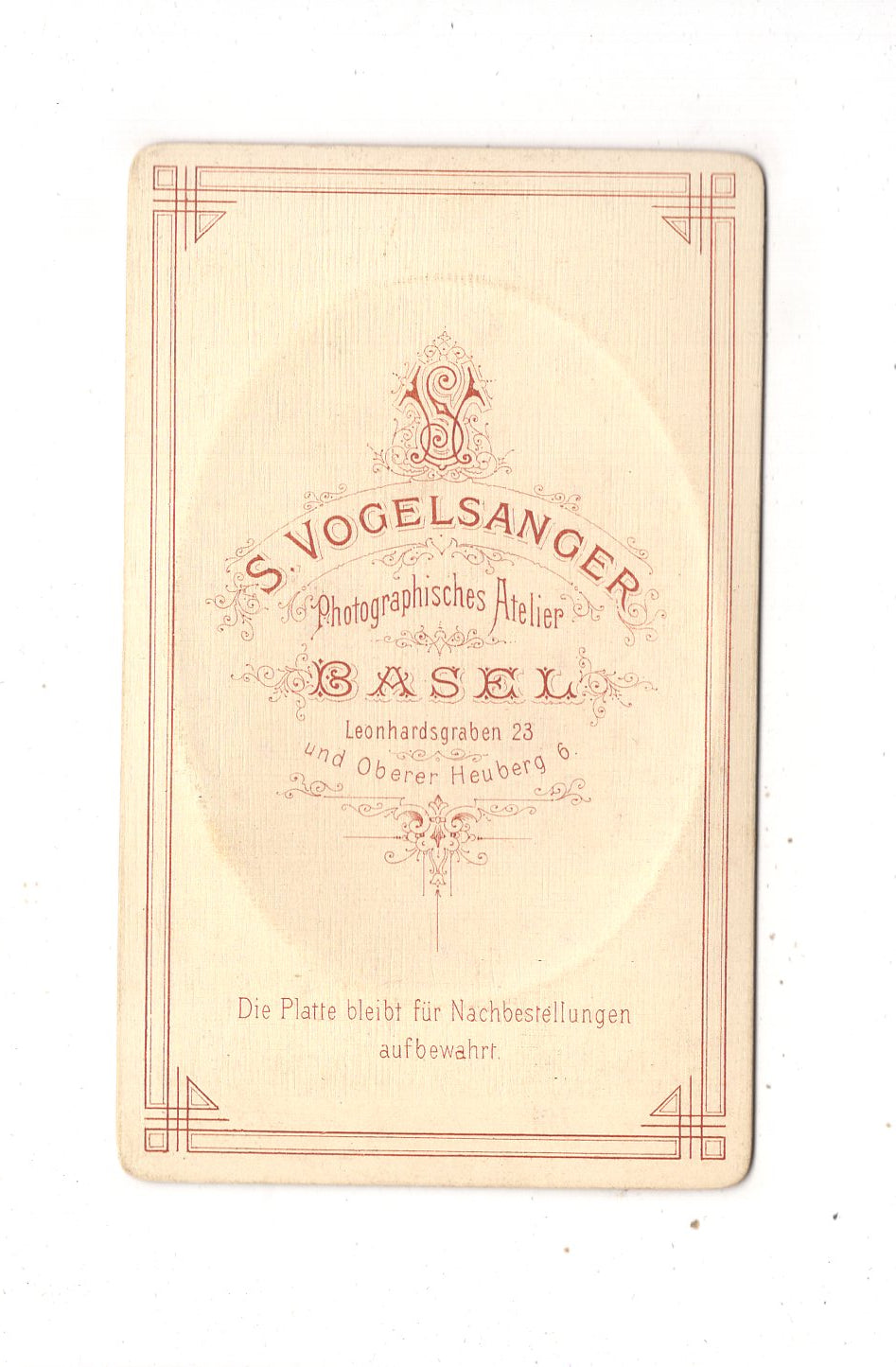 Fotografie Damenportrait - Basel 1870er