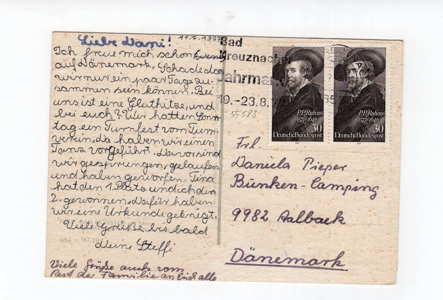 Ansichtskarte Bad Münster am Stein mit Rheingrafenstein