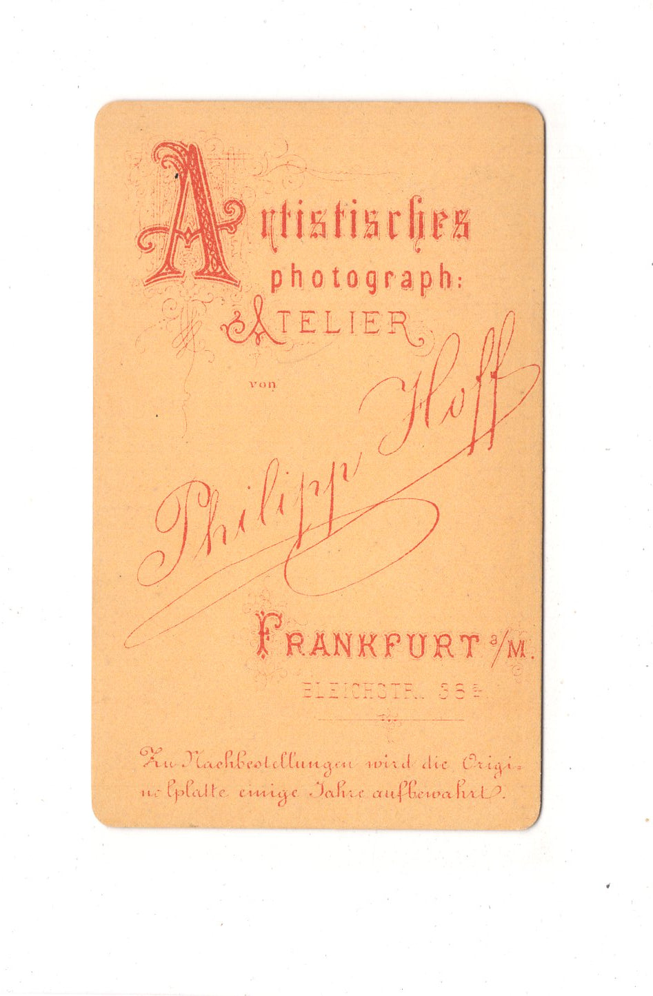 Fotografie Herrenportrait - Frankfurt Main um 1870 / CDV C1-26