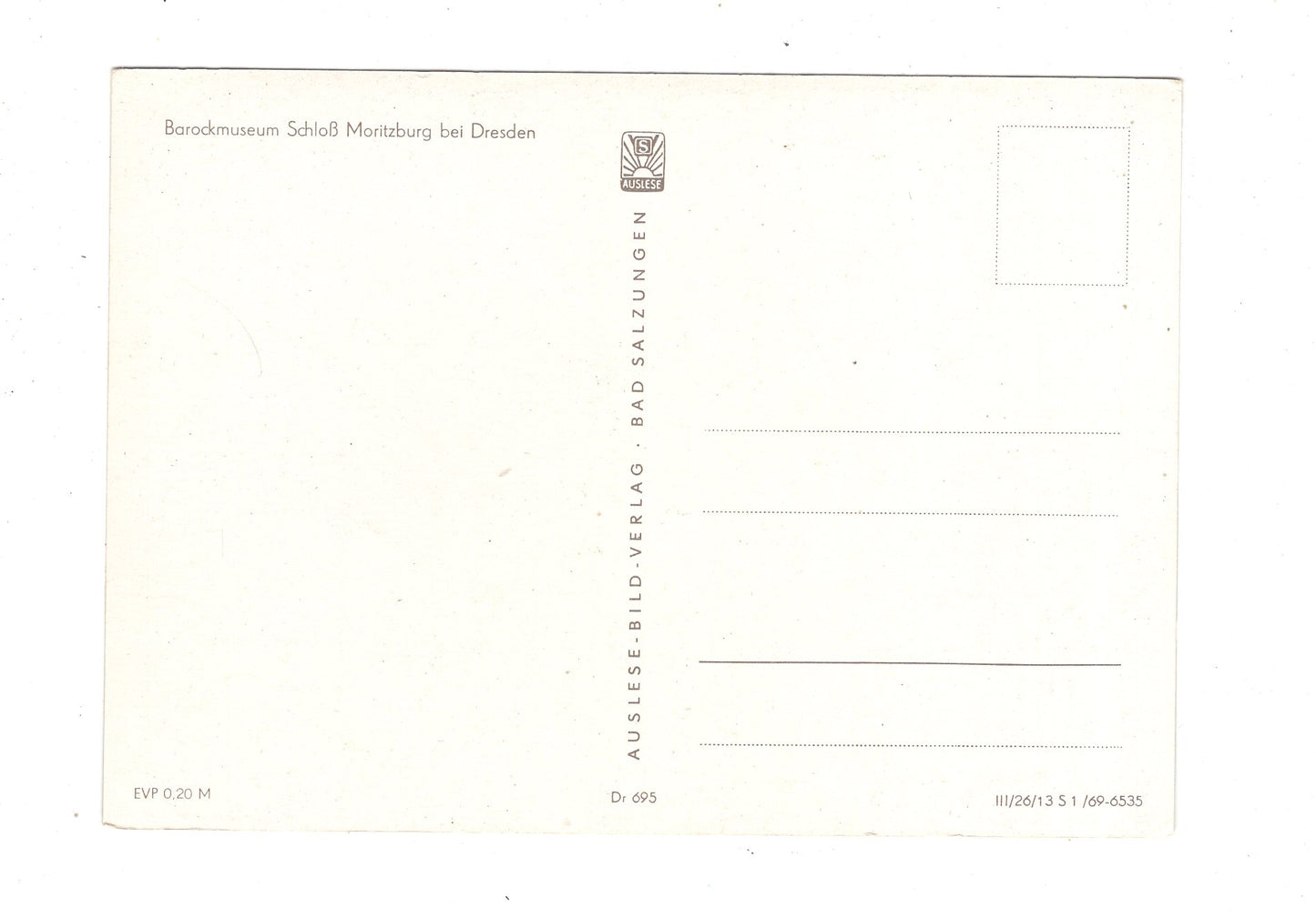 Ansichtskarte Barockmuseum Schloss Moritzburg bei Dresden / L1-70