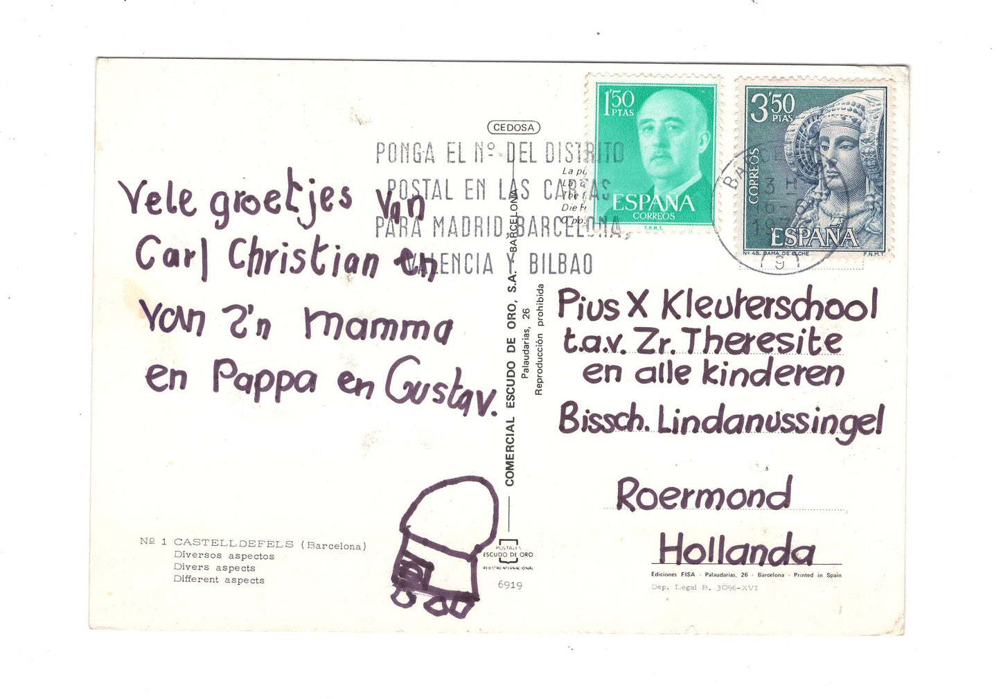 Ansichtskarte Castelldefels / Spanien