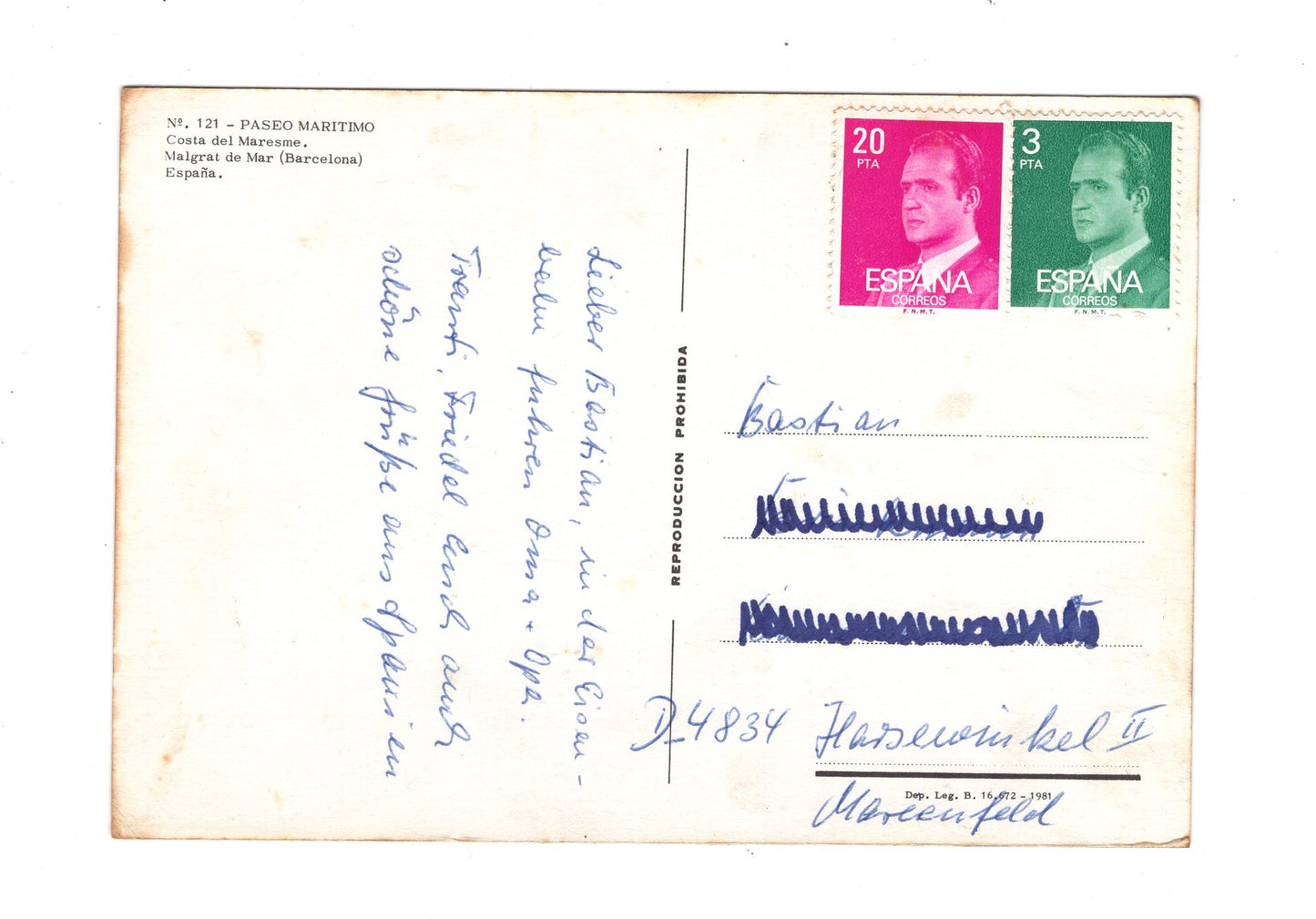 Ansichtskarte Malgrat de Mar / Spanien