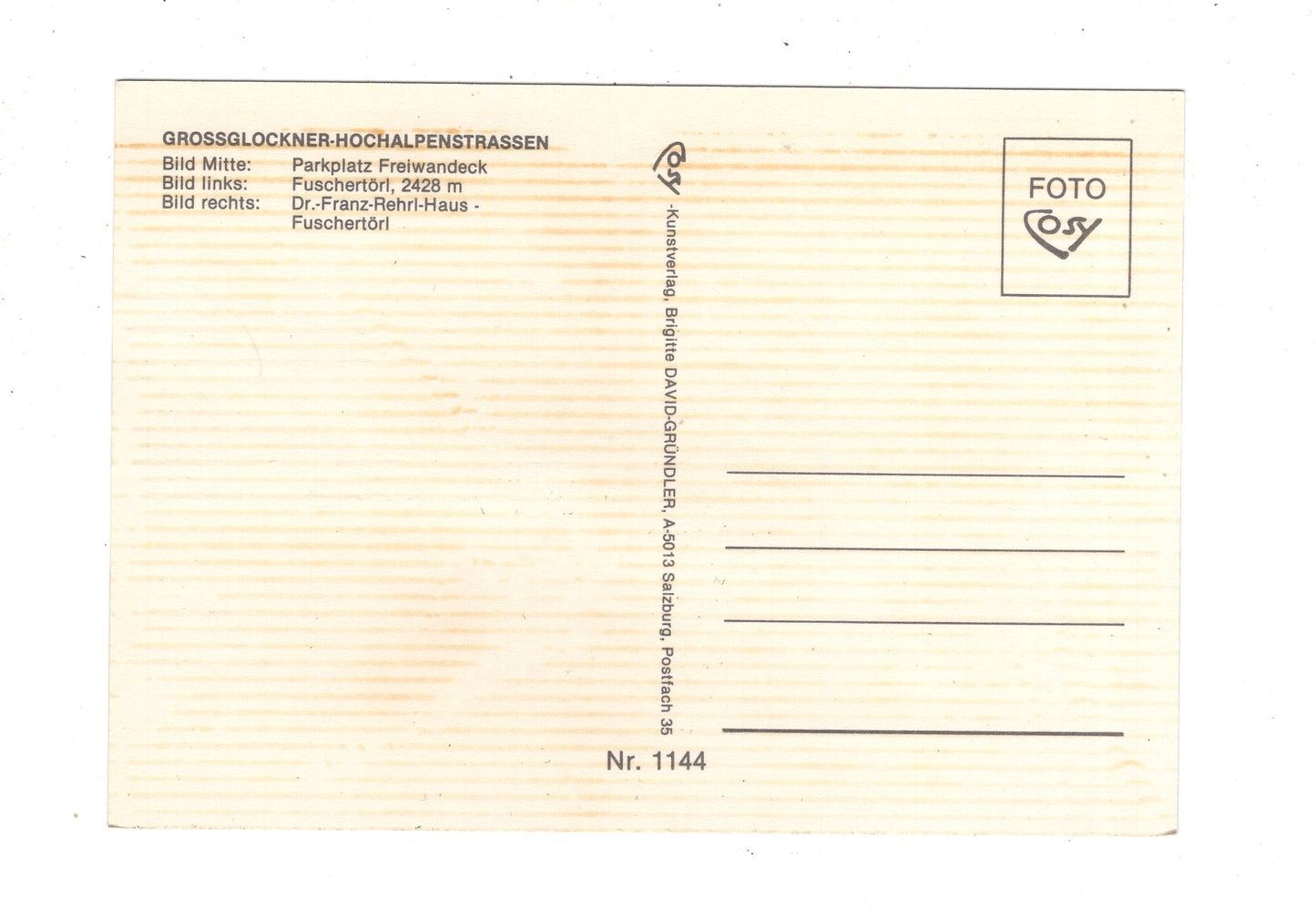 Ansichtskarte Großglockner-Hochalpenstraße / Österreich / N1-69