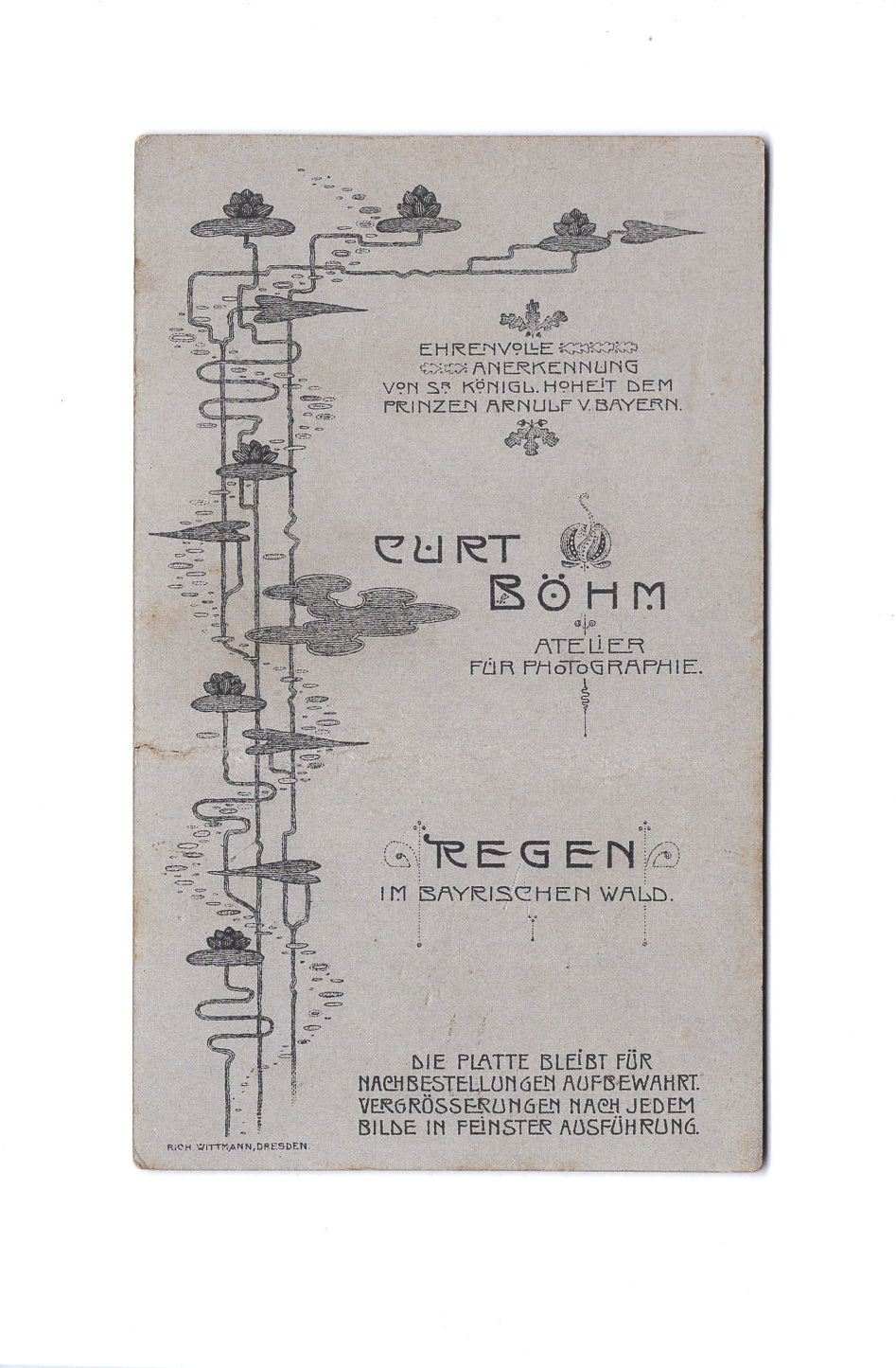 Fotografie Herrenportrait - Regen um 1900
