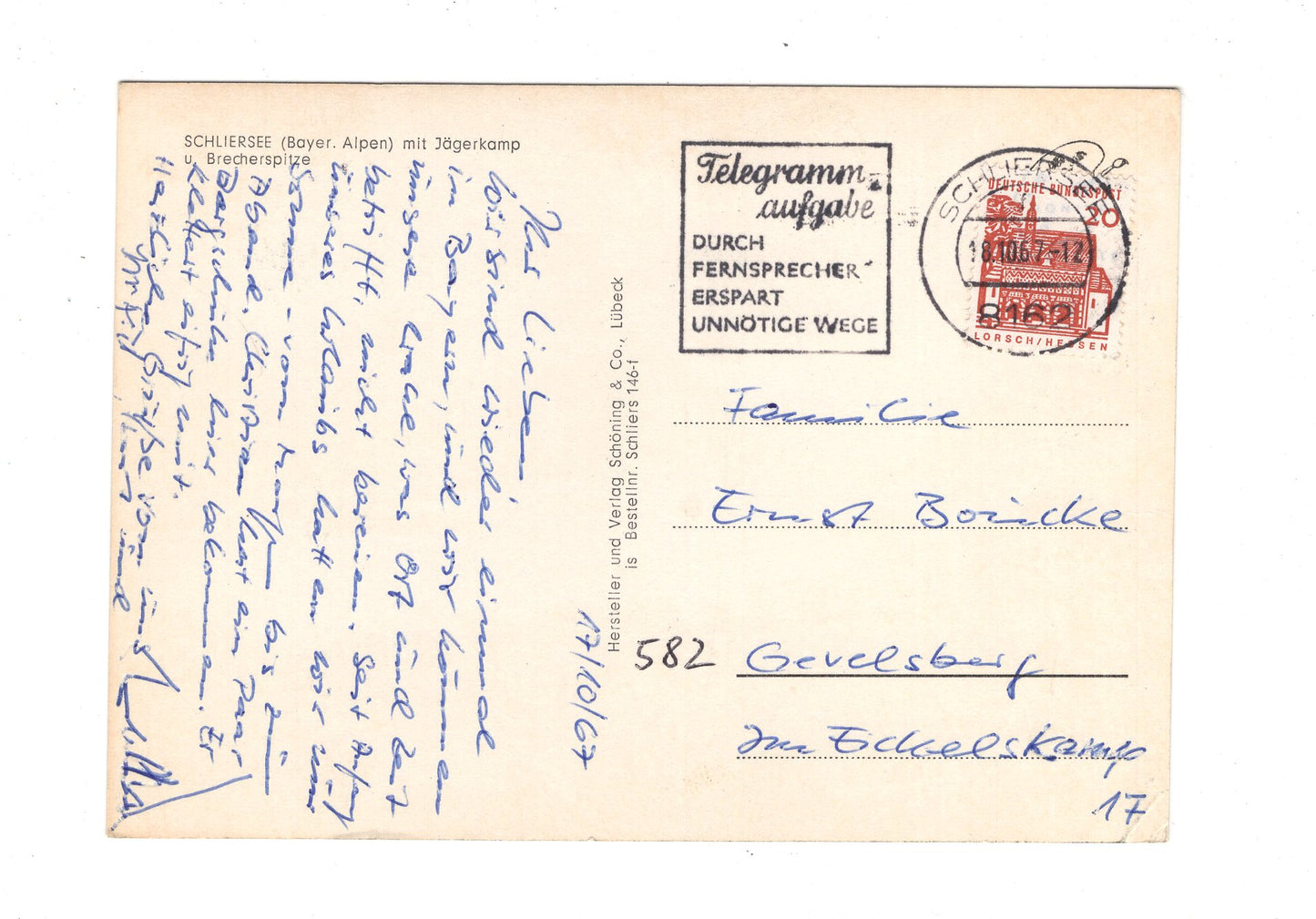 Ansichtskarte Schliersee / Bayerische Alpen / H1-59