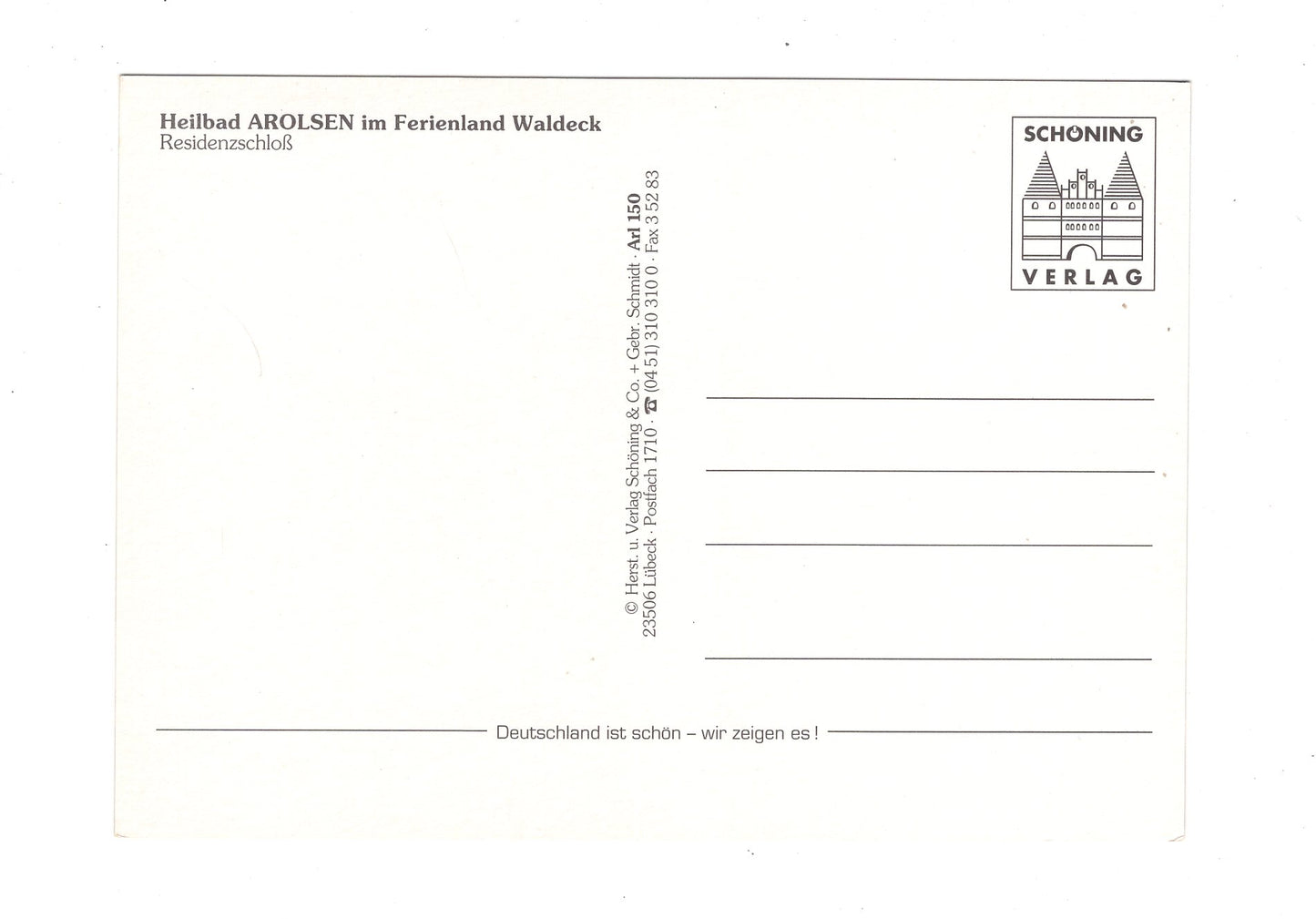 Ansichtskarte Bad Arolsen / Waldeck / Residenzschloss