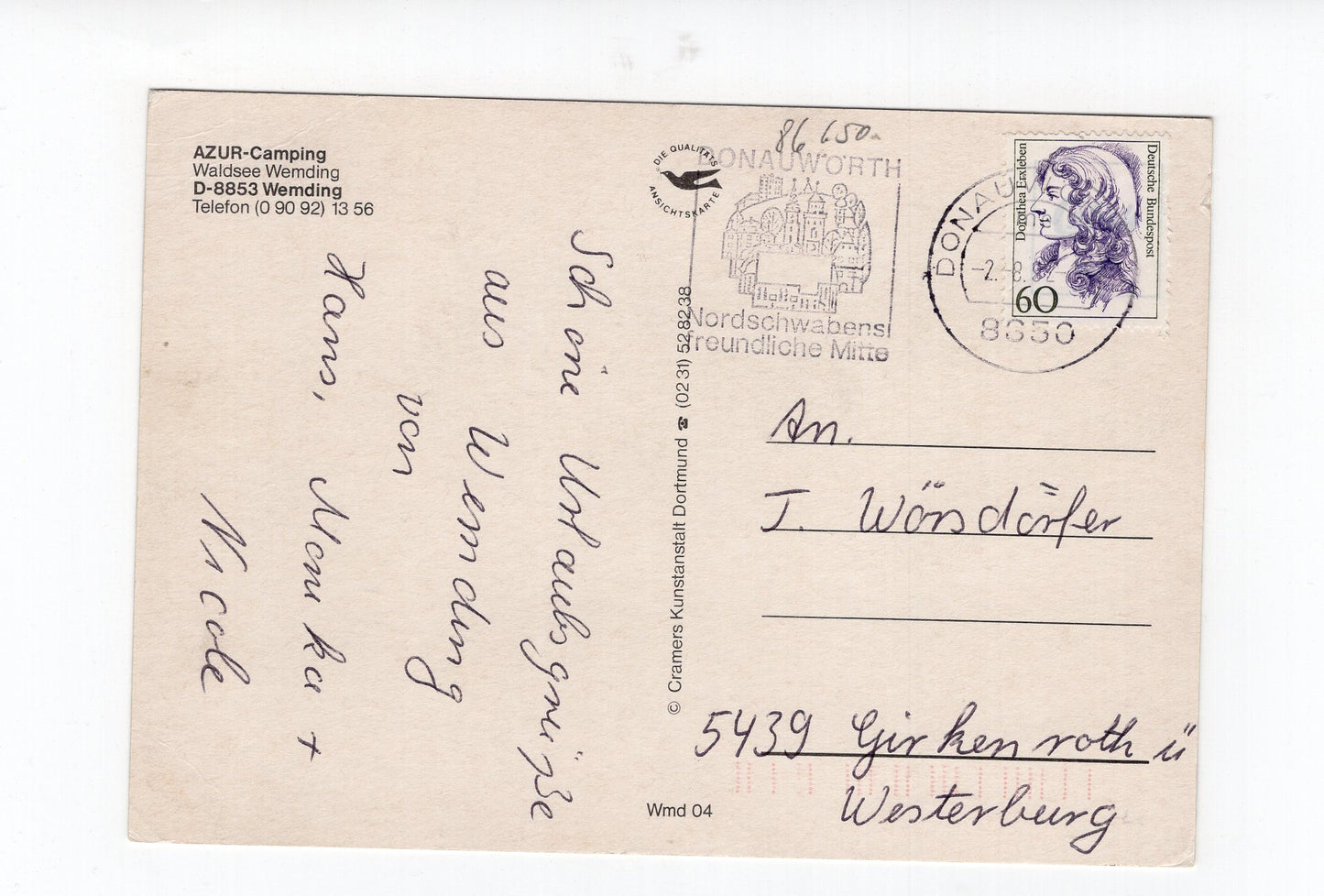 Ansichtskarte Azur Camping / Waldsee Wemding