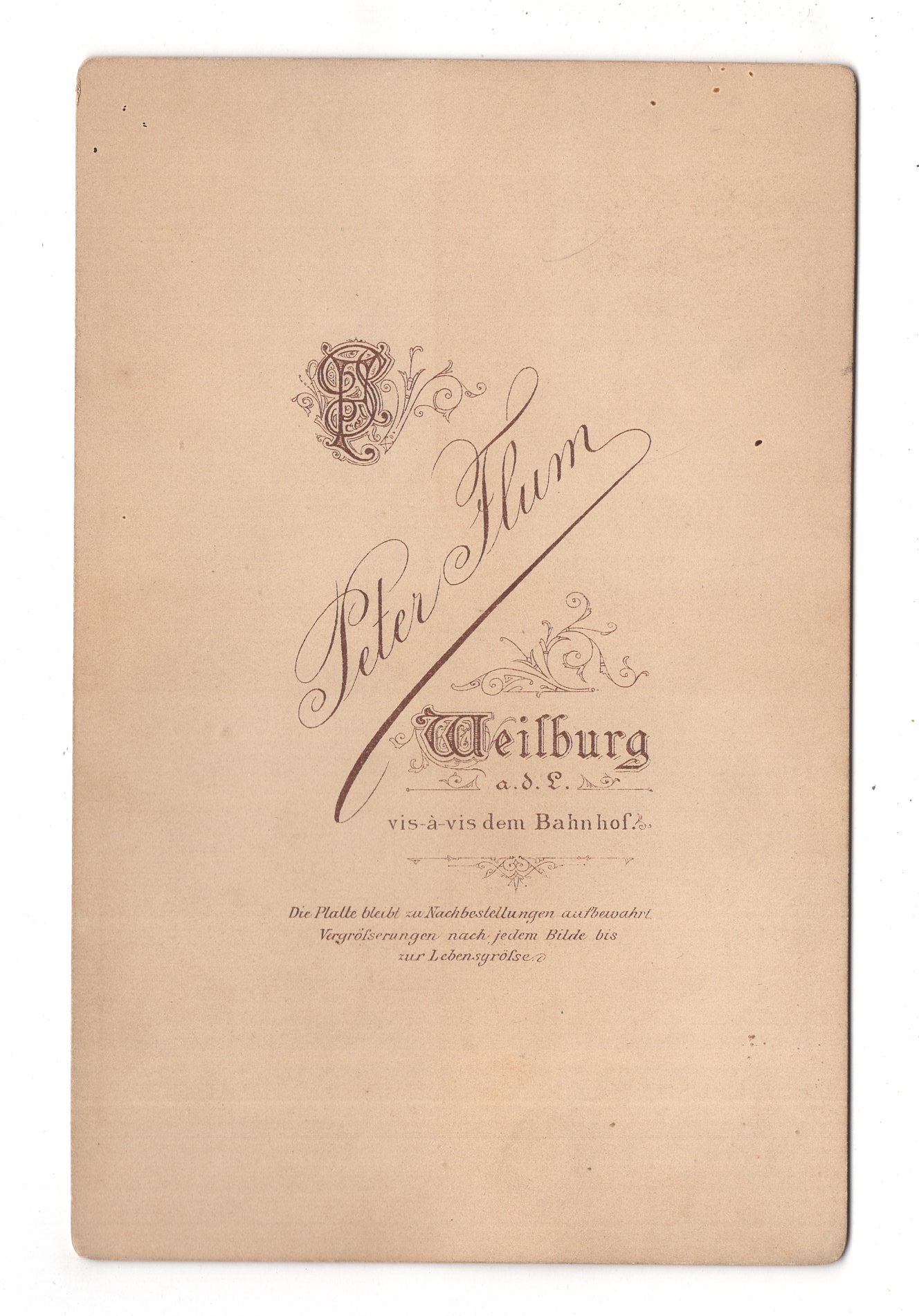 Fotografie Niedliches kleines Mädchen - Weilburg an der Lahn 1880er