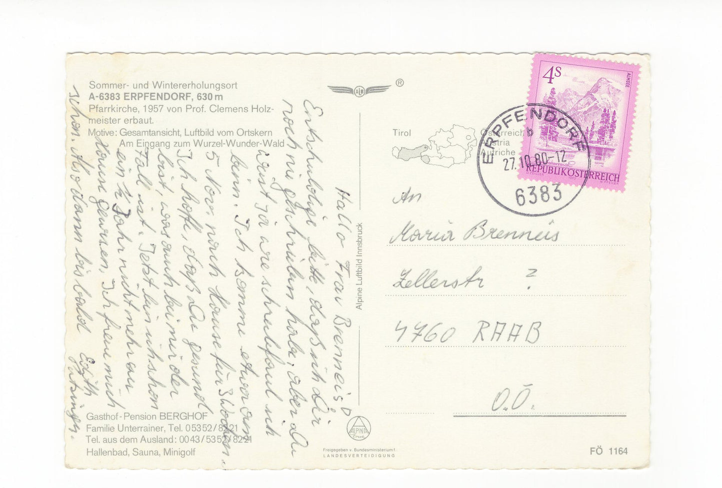 Ansichtskarte Erpfendorf / Tirol / Österreich