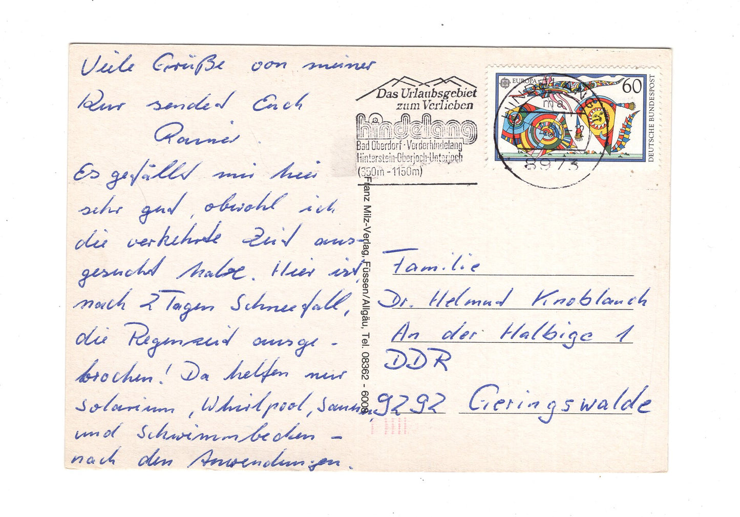 Ansichtskarte Hindelang - Bad Oberdorf -Oberjoch - Hinterstein