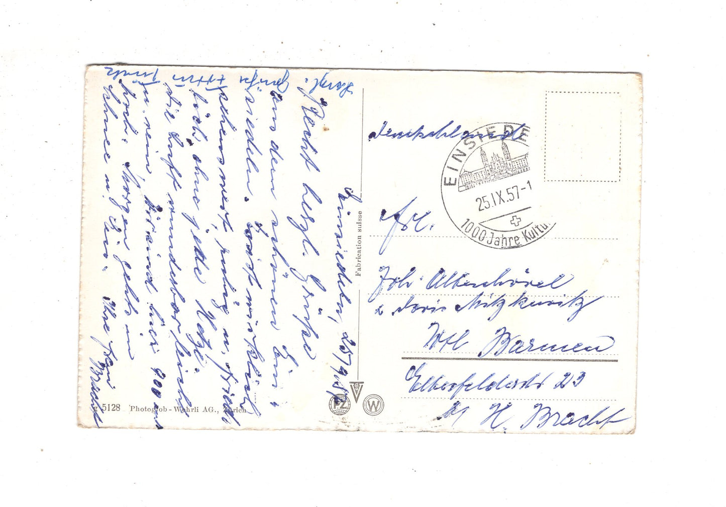 Ansichtskarte Stiftskirche Einsiedeln / Schweiz