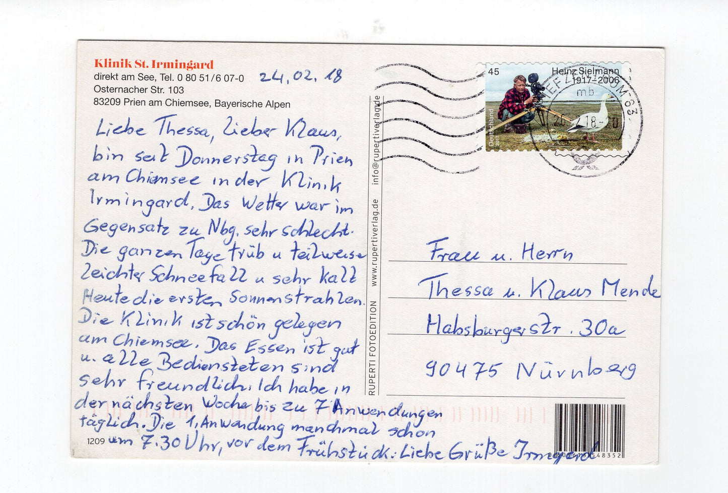 Ansichtskarte Prien am Chiemsee / Klinik St. Irmingard