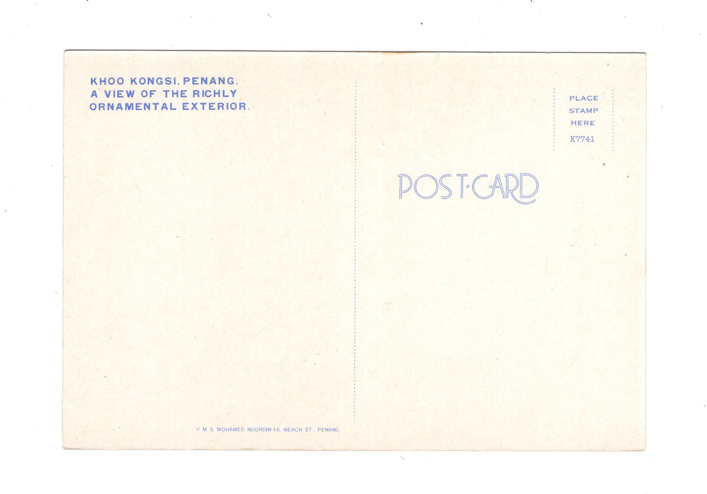 Ansichtskarte Penang / Khoo Kongsi / Malaysia