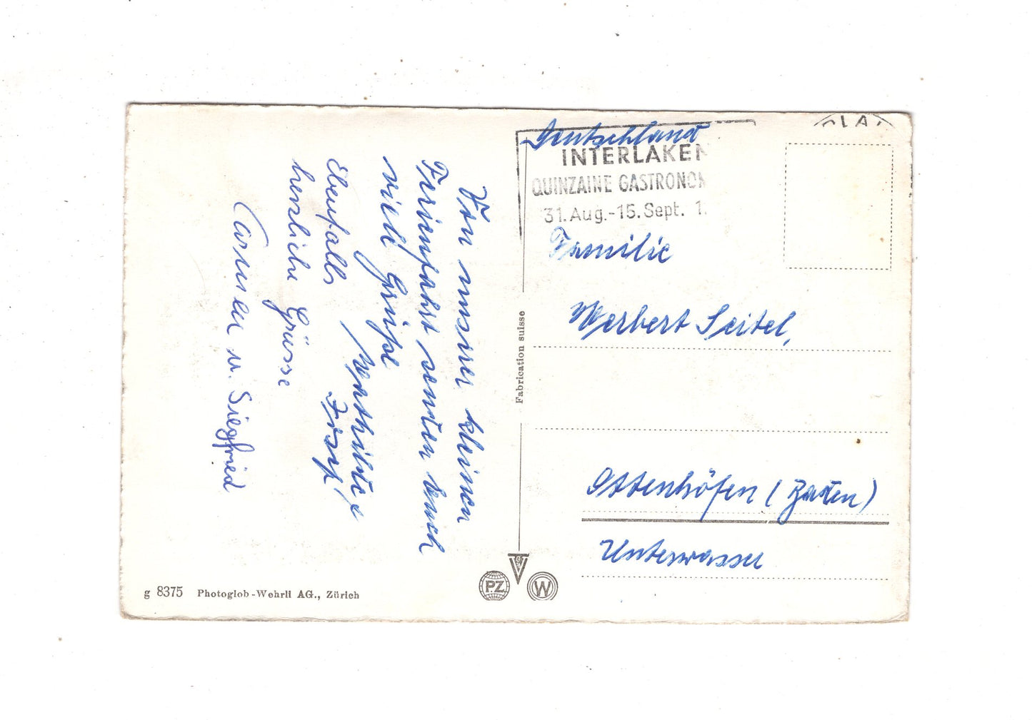 Ansichtskarte Interlaken / Die Jungfrau vom Höhenweg aus gesehen / Schweiz