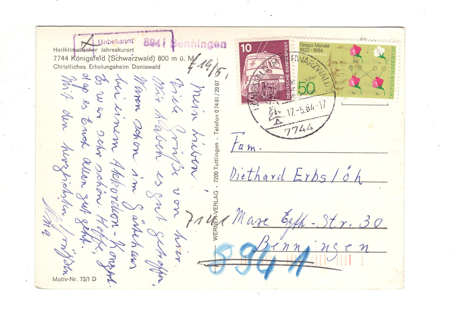 Ansichtskarte Königsfeld im Schwarzwald / J1-70