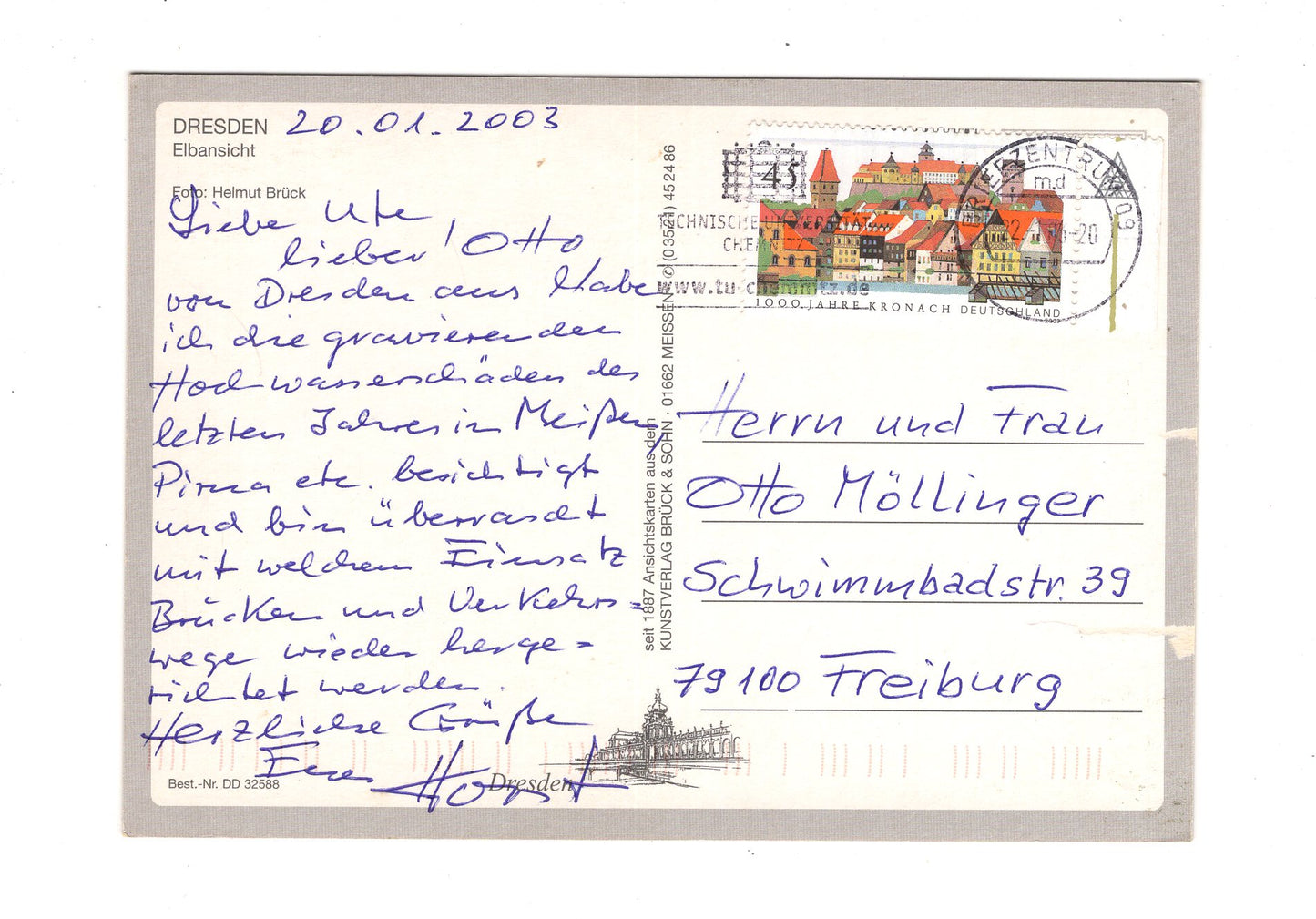 Ansichtskarte Dresden / Elbansicht