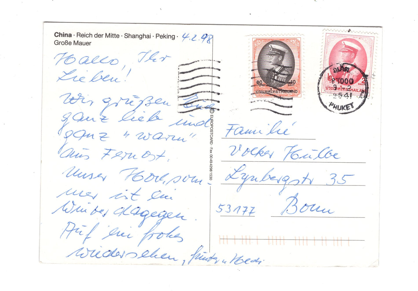 Ansichtskarte Shanghai / Peking / Große Mauer / China