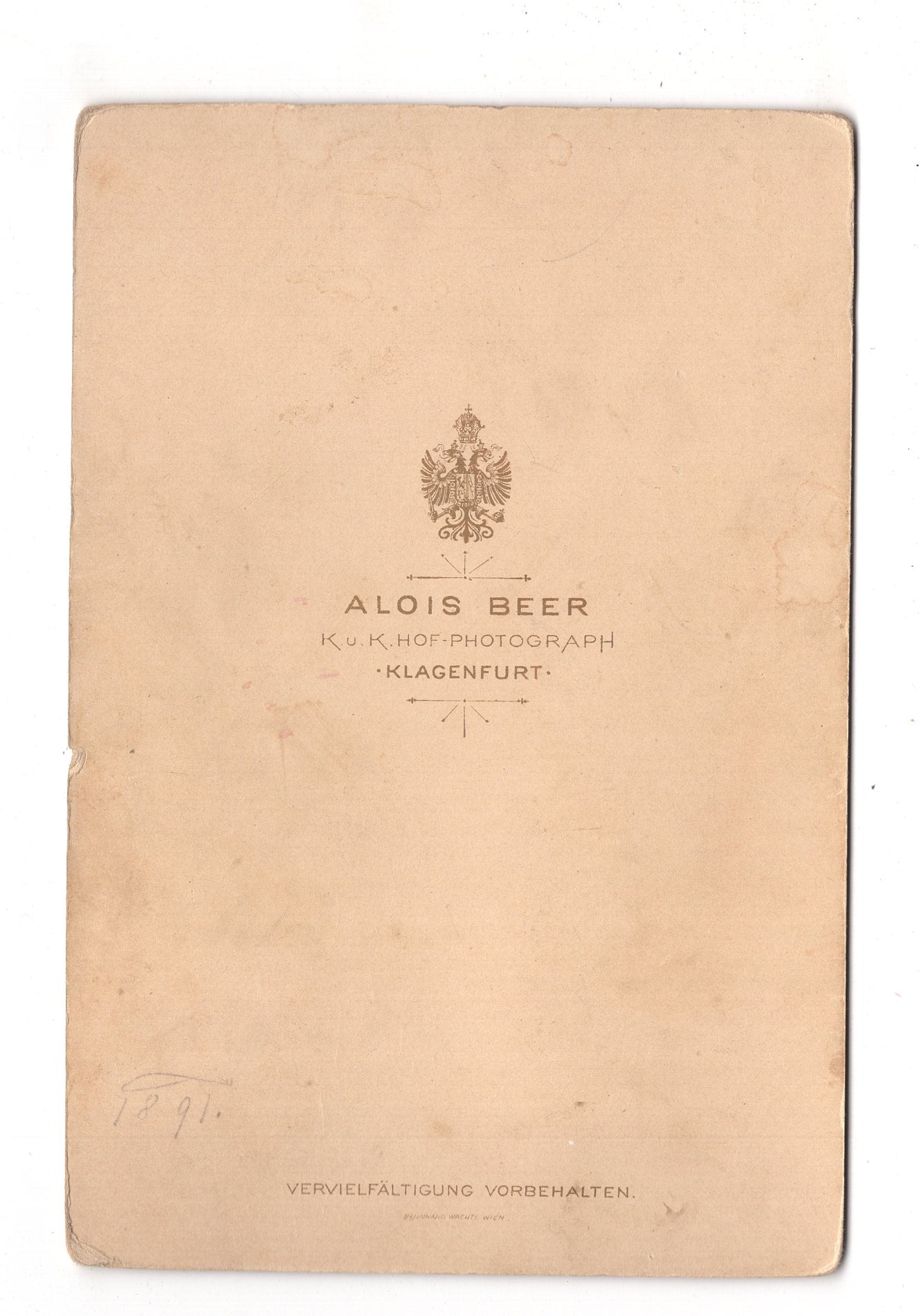 Fotografie Feine Dame - Klagenfurt um 1890 / CAB W-32