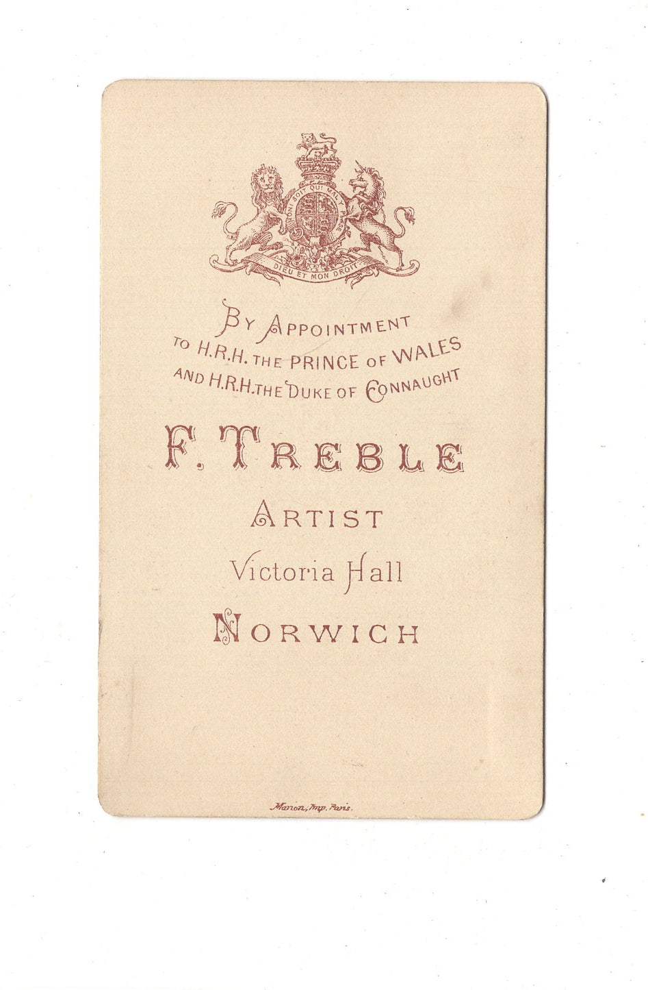 Fotografie Damenportrait - Norwich 1870er / CDV C1-09