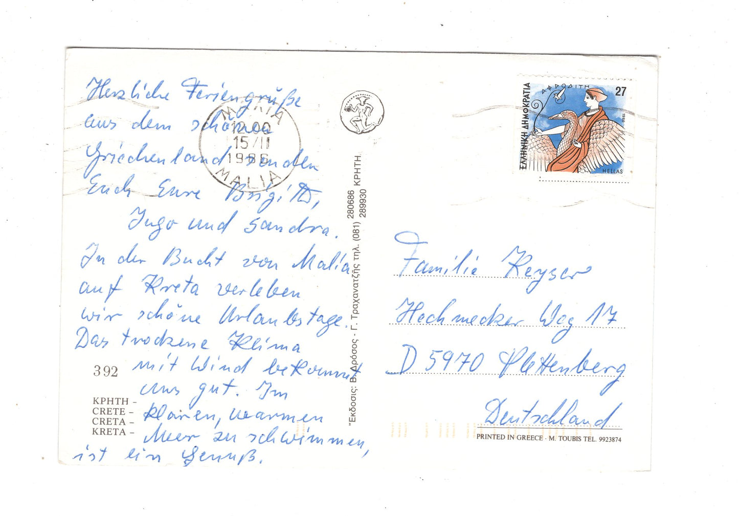 Ansichtskarte Kreta / Griechenland / N1-53