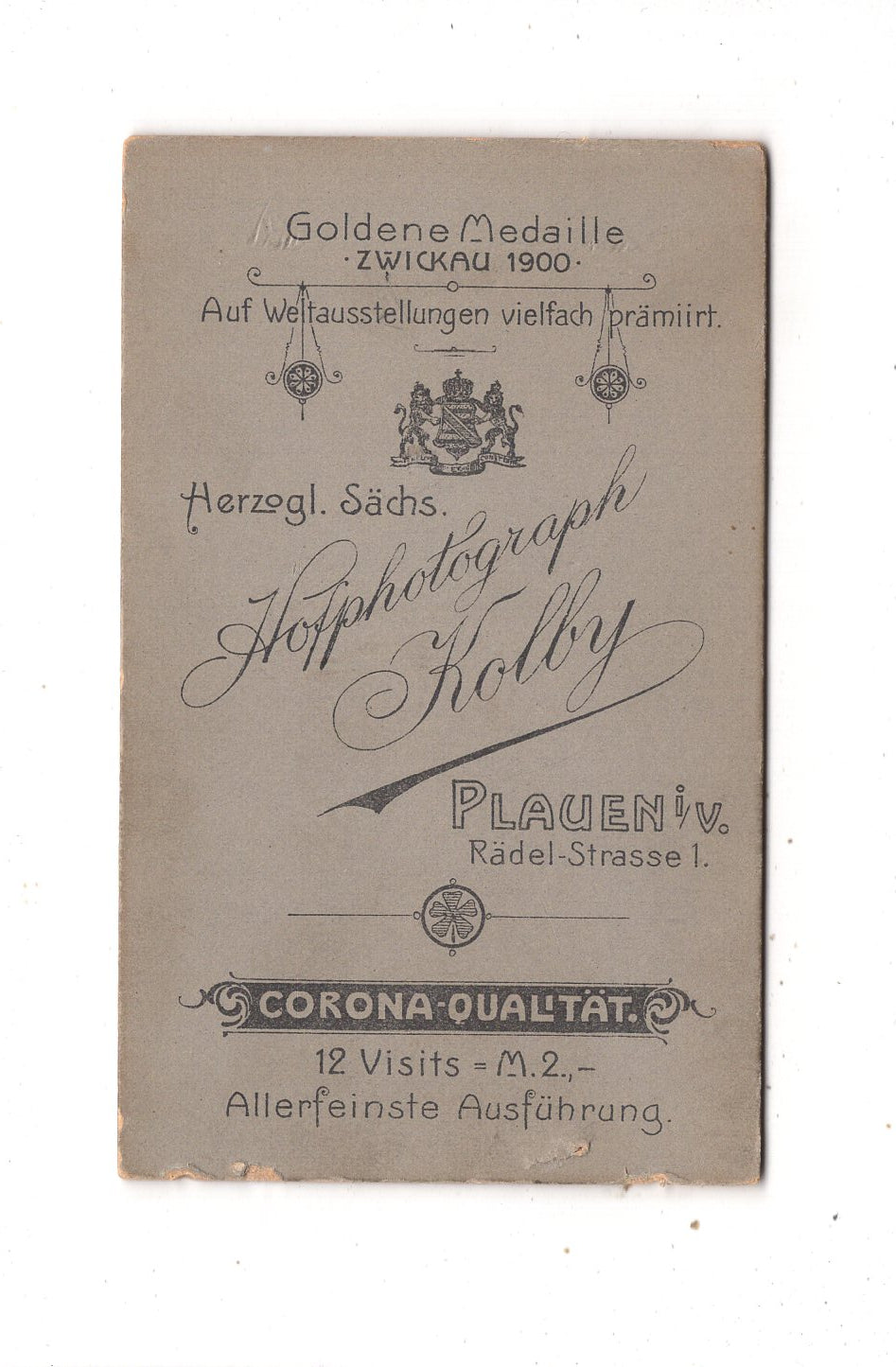 Fotografie Niedliches kleines Kind - Plauen 1900er