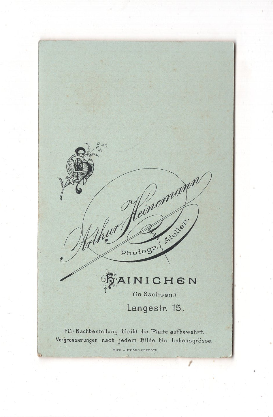 Fotografie Niedliches kleines Mädchen - Hainichen 1890er / CDV M1-32