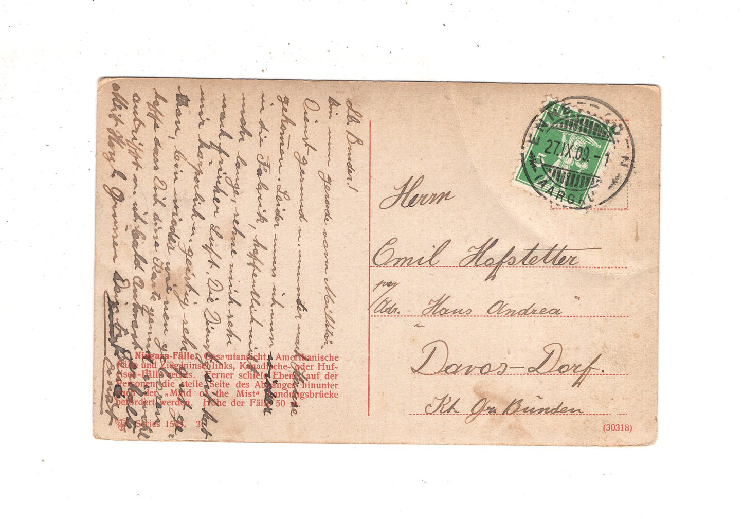 Ansichtskarte Niagarafälle / Gesamtansicht / USA + Kanada