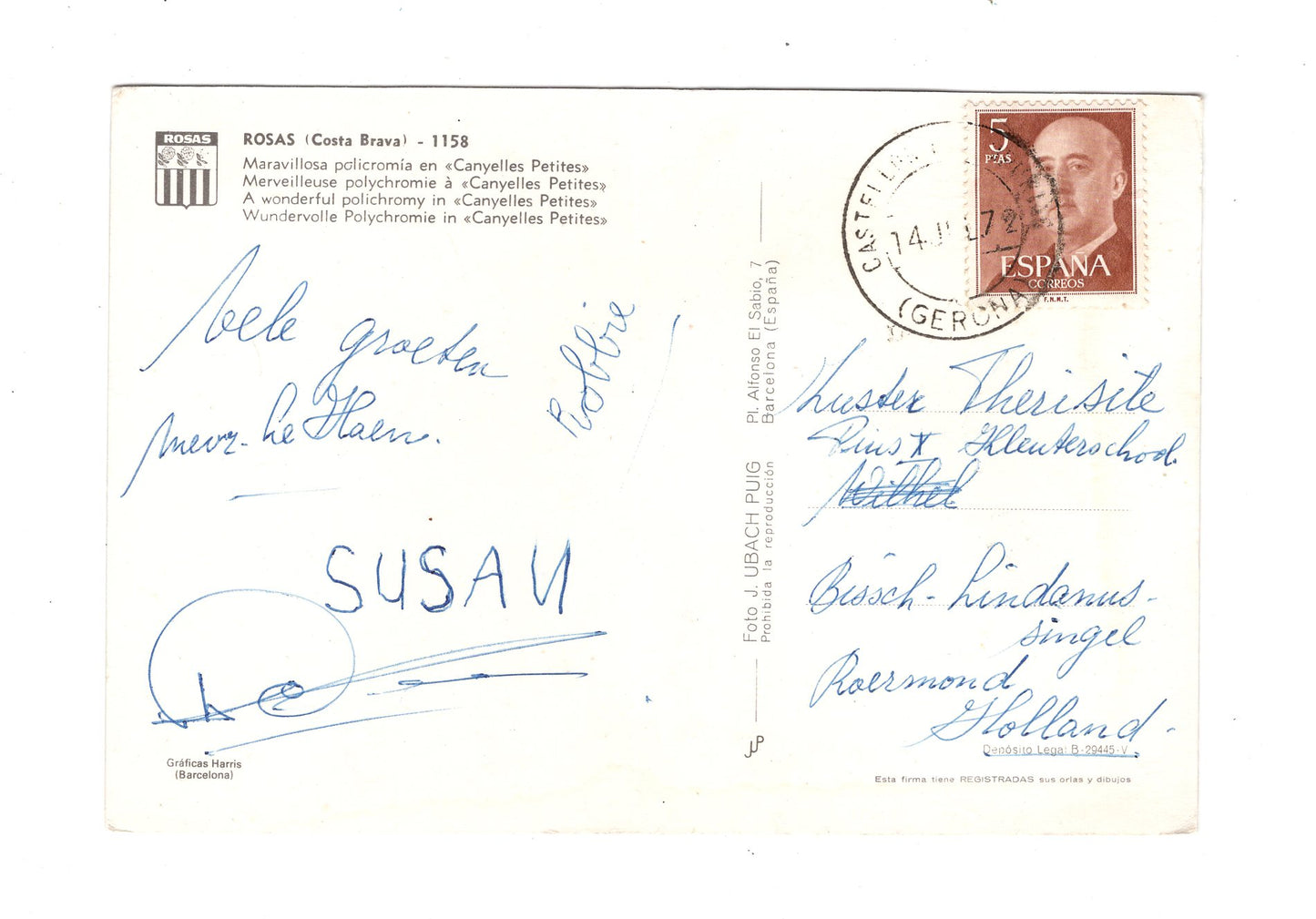 Ansichtskarte Rosas / Costa Brava / Spanien