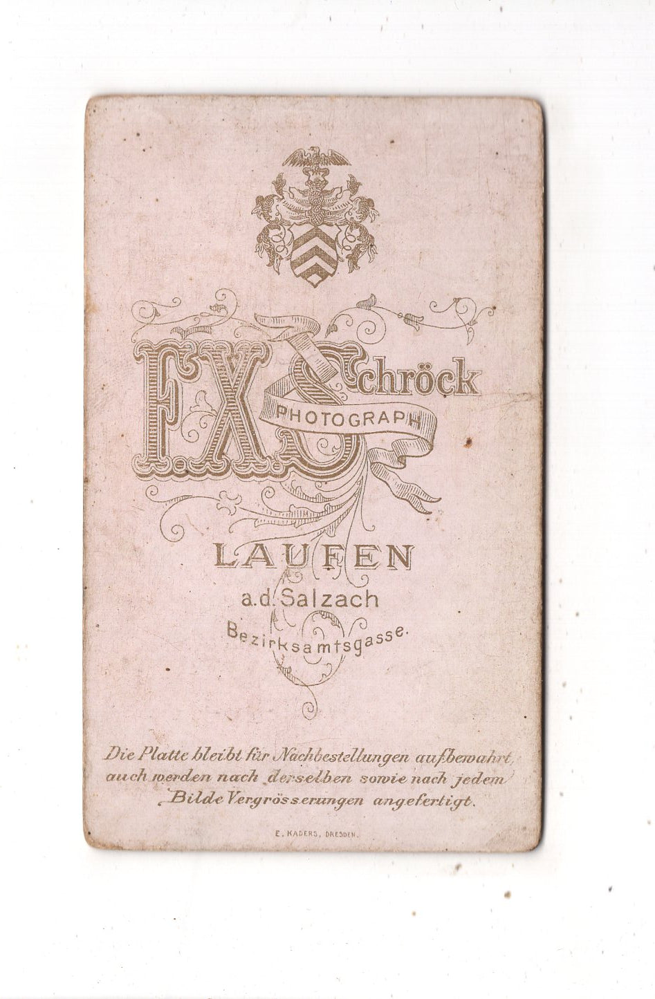Fotografie Feine Dame - Laufen an der Salzach um 1880