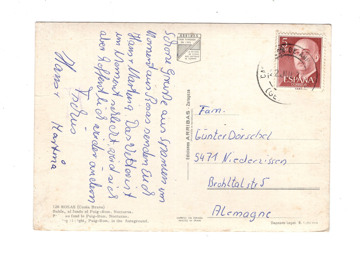 Ansichtskarte Rosas / Costa Brava / Spanien