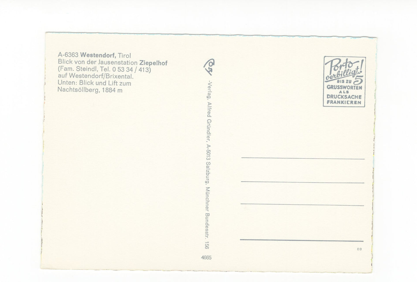 Ansichtskarte Westendorf / Tirol / Österreich