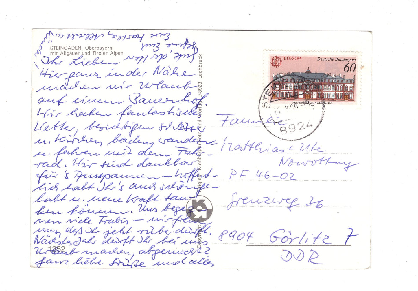 Ansichtskarte Steingaden / Oberbayern / H1-60