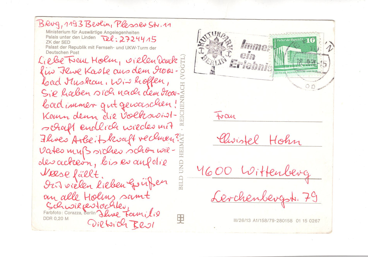 Ansichtskarte Berlin / DDR / ZK der SED +++