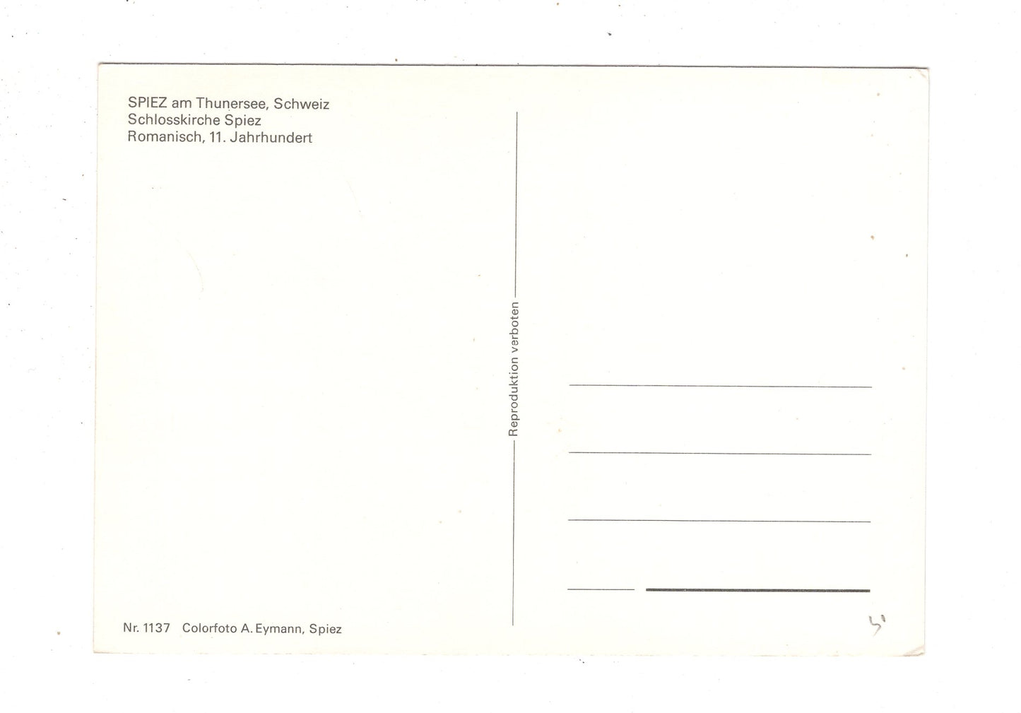 Ansichtskarte Spiez am Thunersee / Schlosskirche / Schweiz