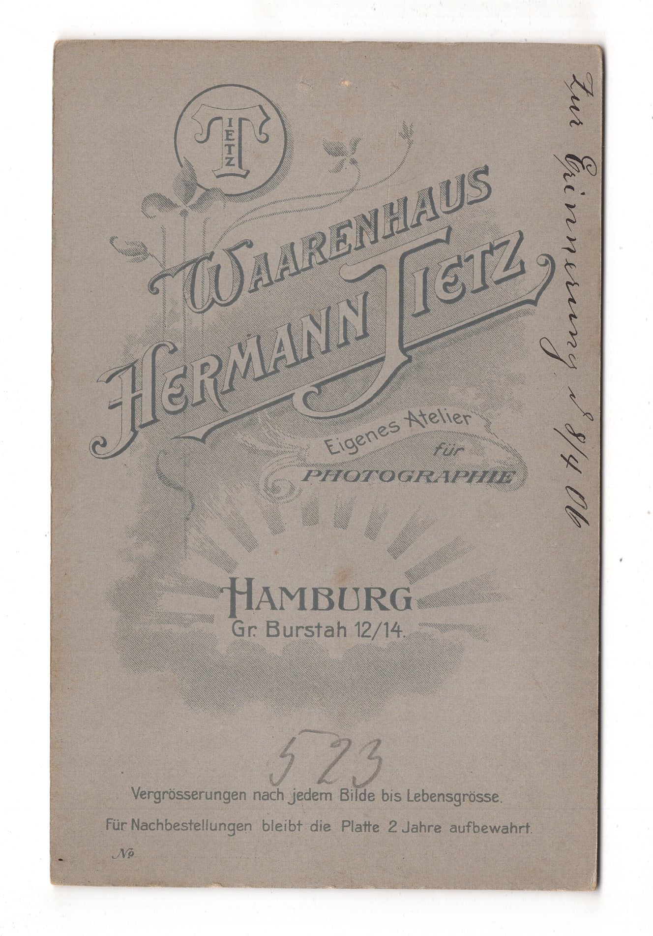 Fotografie Niedliche kleine Kinder - Hamburg 1906 / CAB U-30