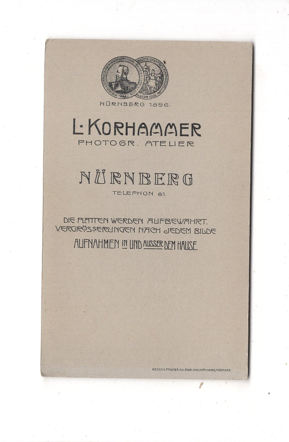 Fotografie Feine Dame - Nürnberg 1900er / CDV L1-30