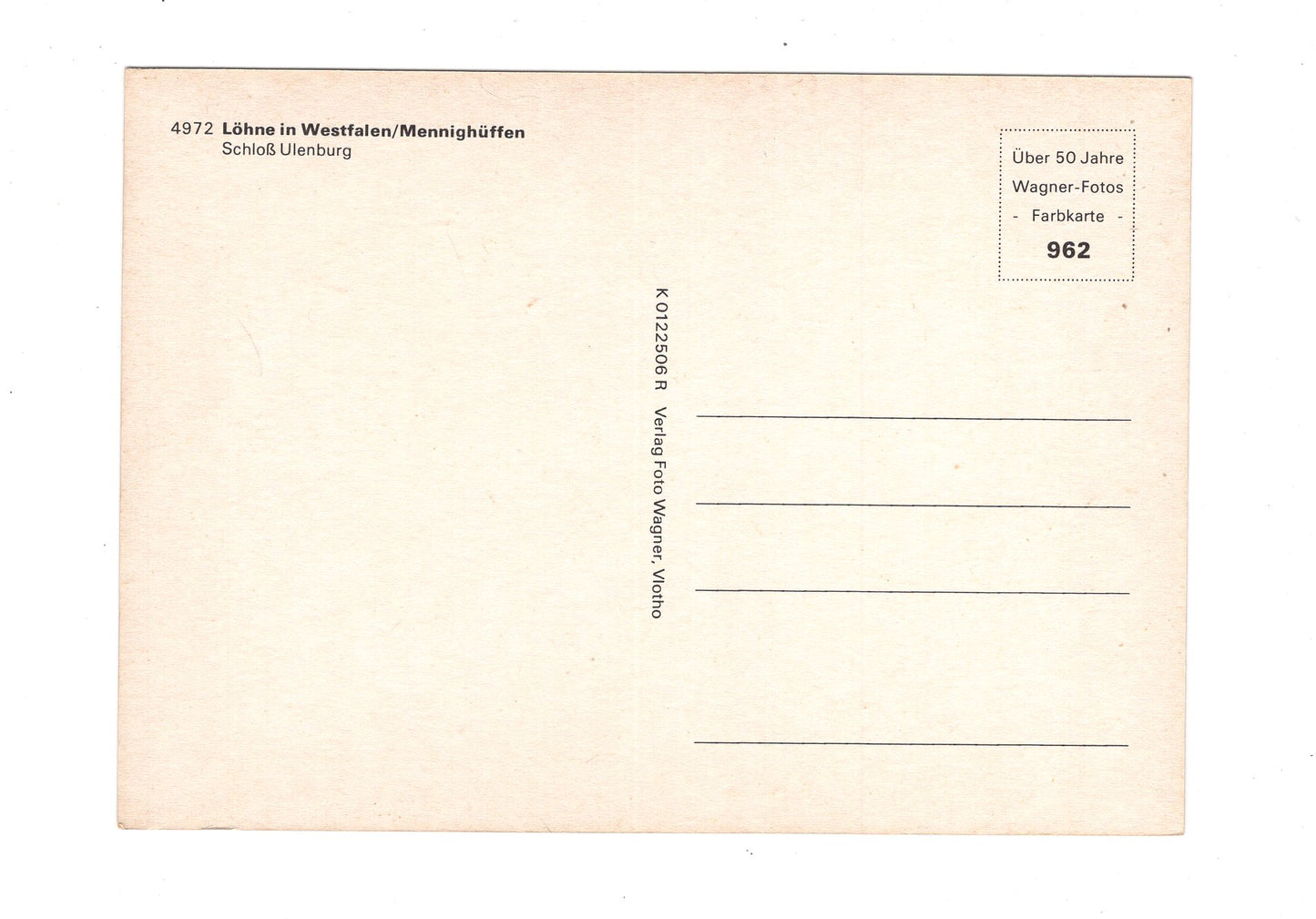 Ansichtskarte Löhne in Westfalen / Mennighüffen - Schloss Ulenburg