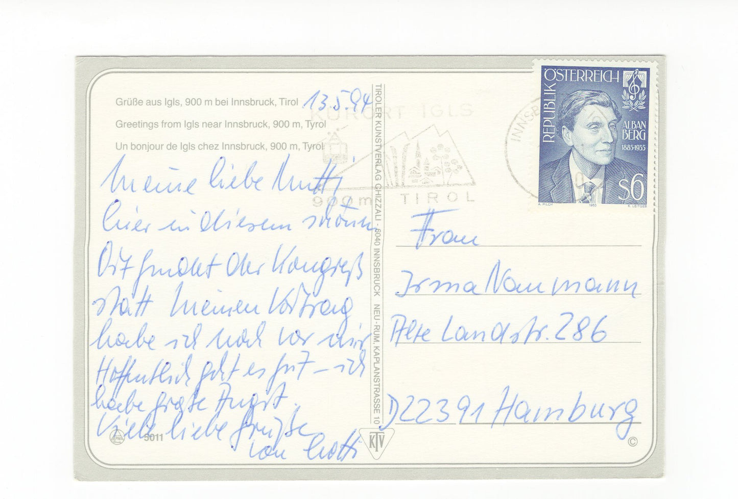 Ansichtskarte Igls bei Innsbruck / Tirol / Österreich