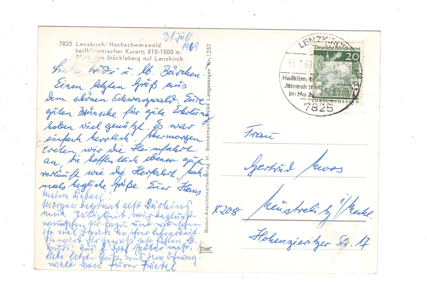 Ansichtskarte Lenzkirch / Hochschwarzwald / K1-47