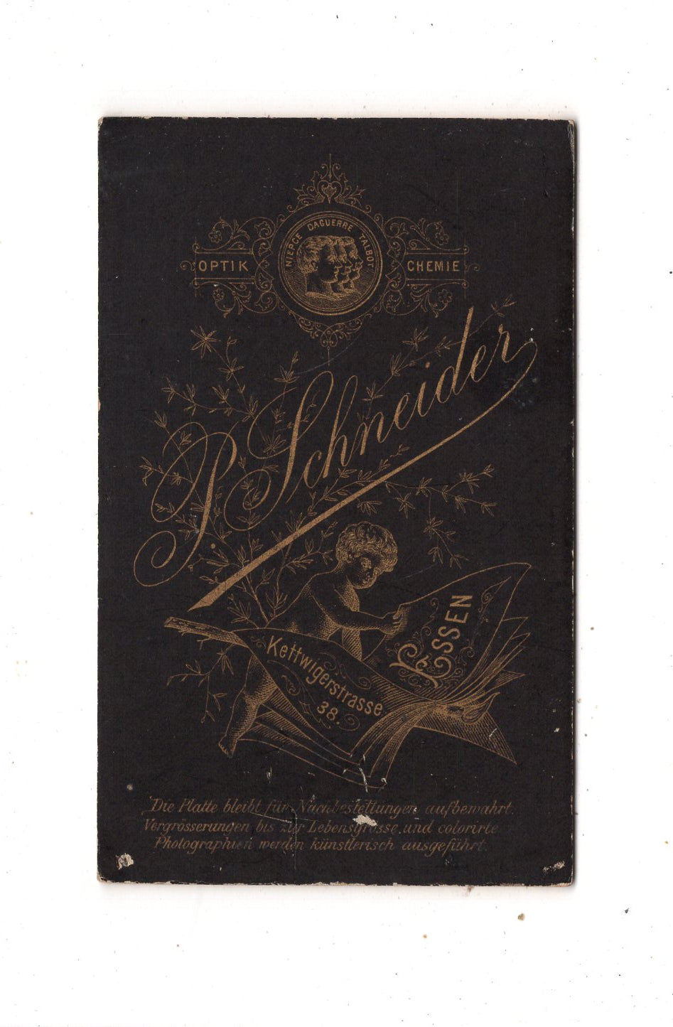 Fotografie Niedliches kleines Kind - Essen 1880er
