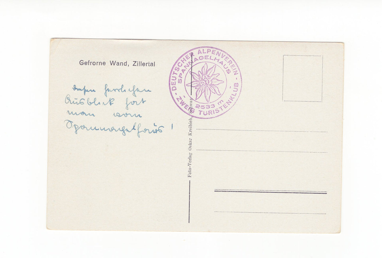 Ansichtskarte Gefrorene Wand / Zillertal / Tirol / Österreich