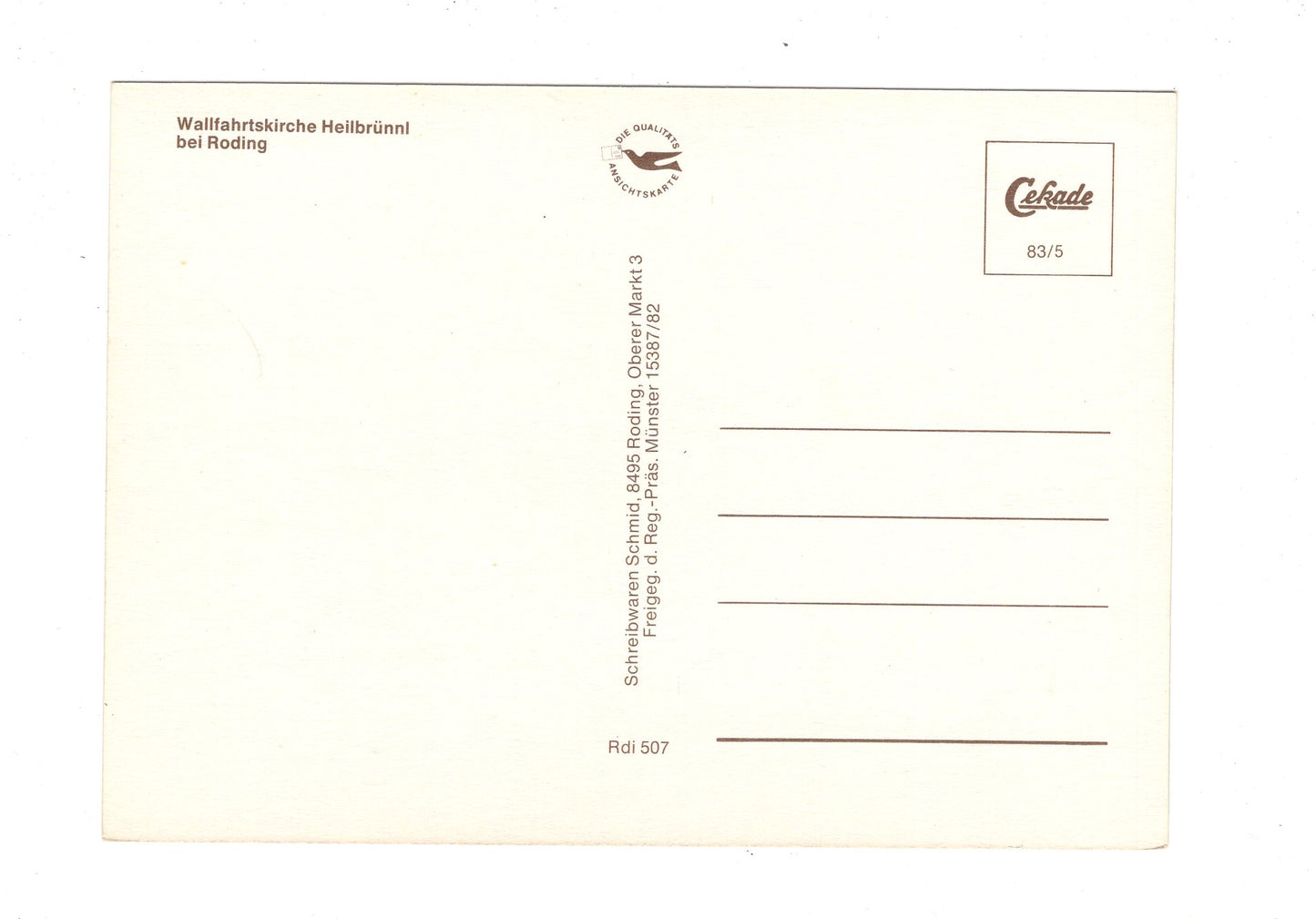 Ansichtskarte Wallfahrtskirche Heilbrünnl bei Roding / H1-60