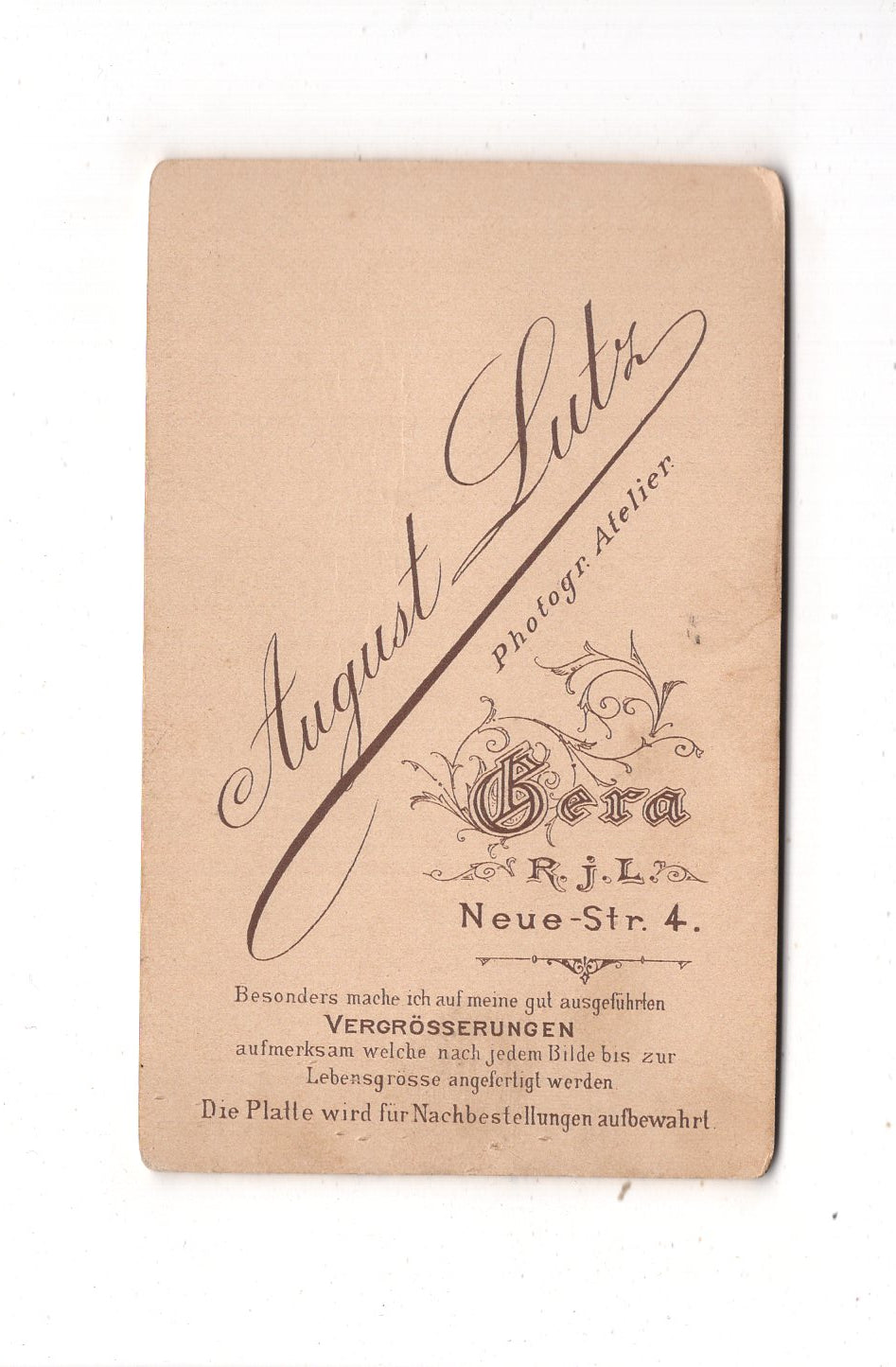 Fotografie Niedliches kleines Kind - Gera um 1890 / CDV M1-32