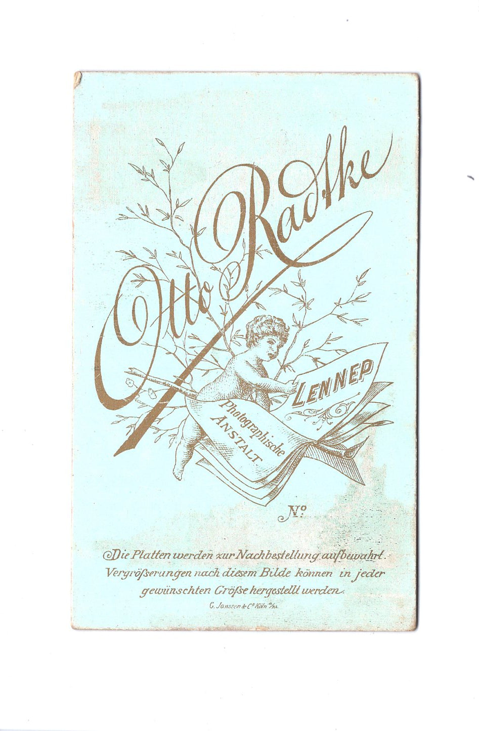 Fotografie Feines junges Mädchen - Lennep 1880er