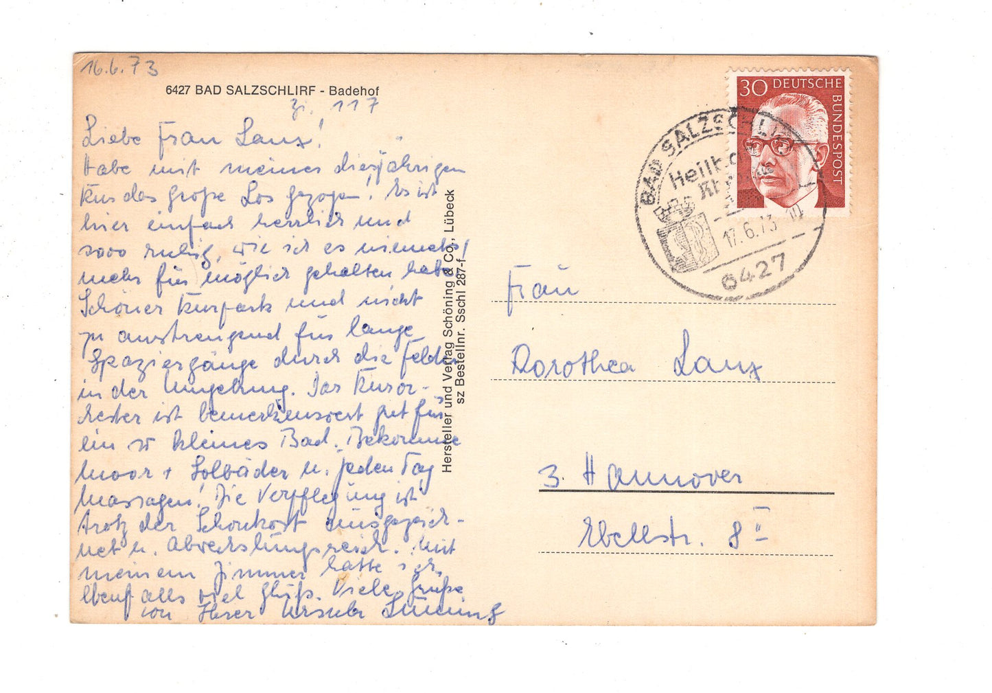 Ansichtskarte Bad Salzschlirf / Badehof / J1-55